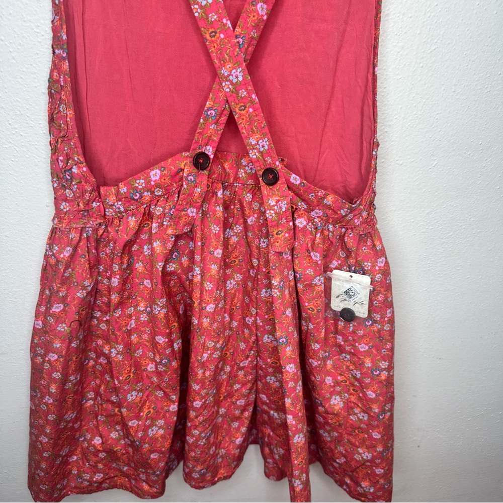 NWT $128 Free People  Petunia Mini Fit-&-Flare Dress Poppy Combo Size Medium - Picture 9 of 12